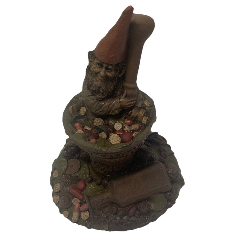 Tom Clark Gnome HERB 1984 Pharmacist Apothecary Mortar & Pestle Sagittarius 1076